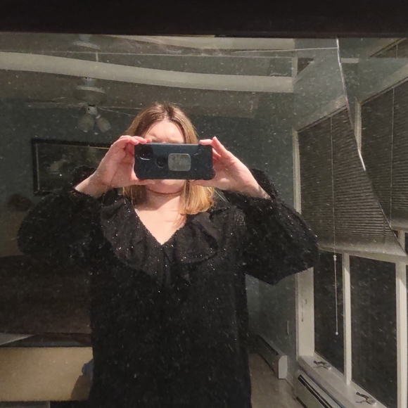 Loft Sparkly Black Blouse - Picture 7 of 7
